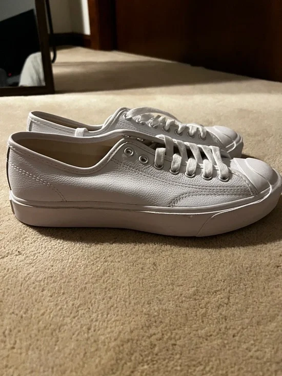 Converse Men's White Low-Top Canvas Sneakers - All-White - Picture 2 of 2